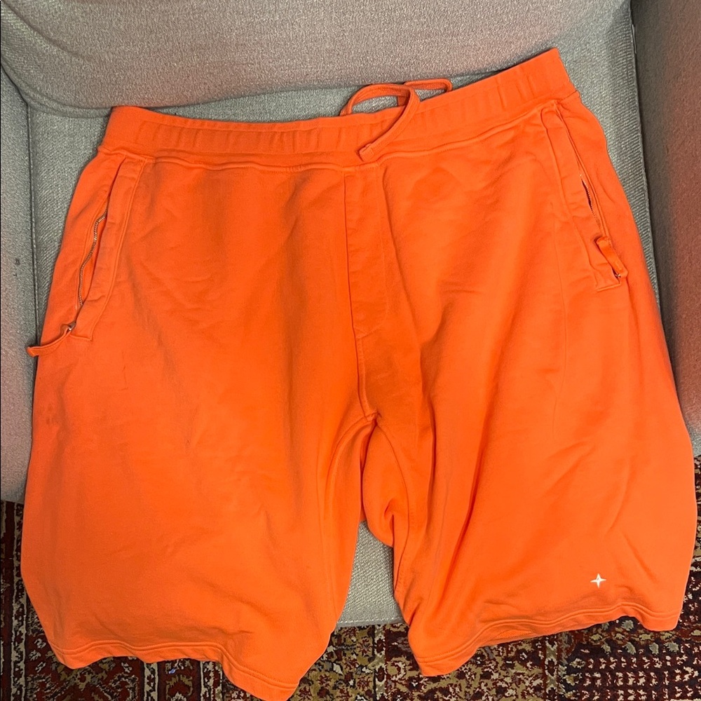 Stone Island Orange Athletic Sweat Shorts XL